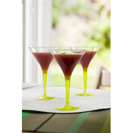 Plastic Stemmed Glass Cocktail Green 100 ml (48 Units)