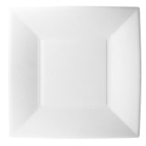 Sugarcane Plate Square shape "Nice" White 18x18 cm (50 Units) 