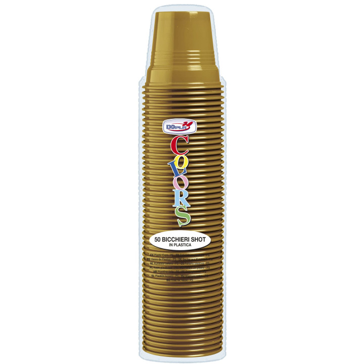 Plastic Shot PS Gold 80ml Ø5,7cm (750 Units)
