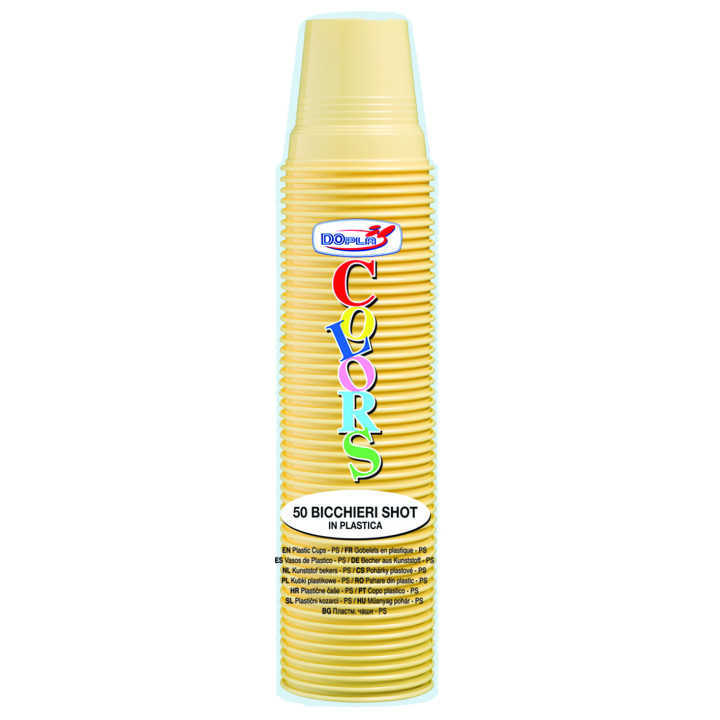 Plastic Shot PS Cream 80ml Ø5,7cm (1500 Units)