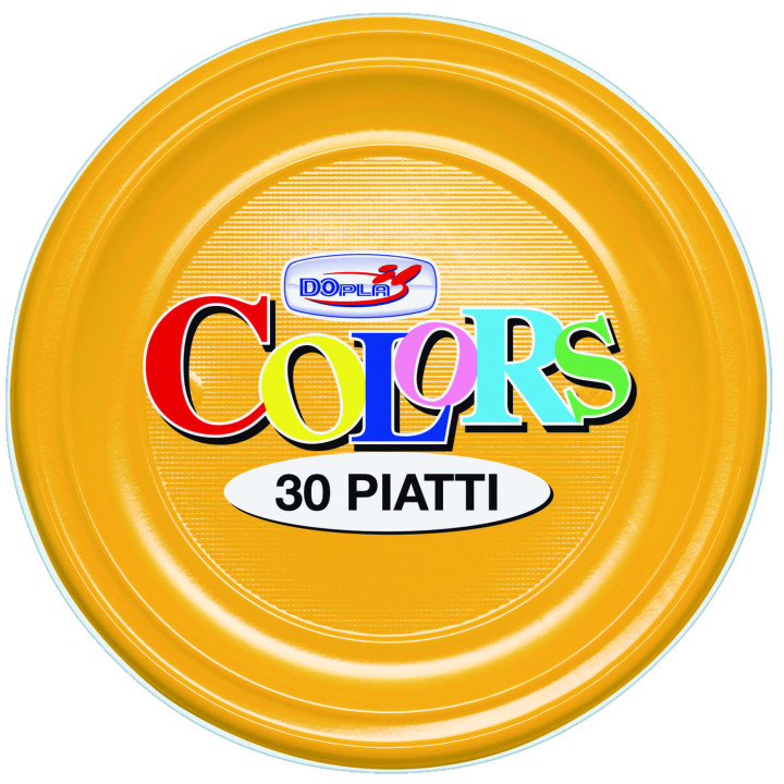 Plastic Plate PS Flat Mango 17 cm (50 Units) 
