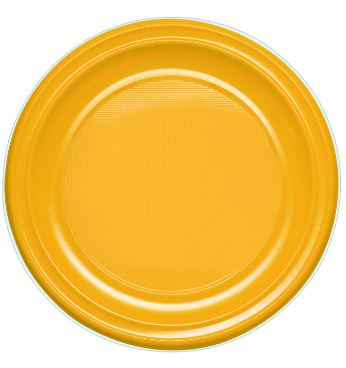 Plastic Plate PS Flat Mango 17 cm (50 Units) 