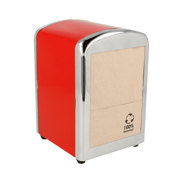 Napkin Steel Dispenser "Miniservis" Red 10,5x9,7x14cm  (1 Unit)