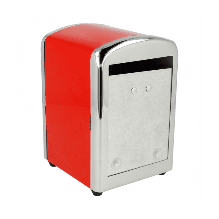Napkin Steel Dispenser "Miniservis" Red 10,5x9,7x14cm  (1 Unit)