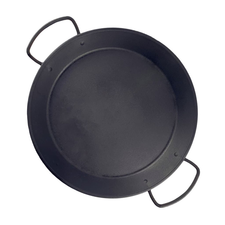 Serving Mini Paella Pan Tray Black PP 15cm (6 Units) 