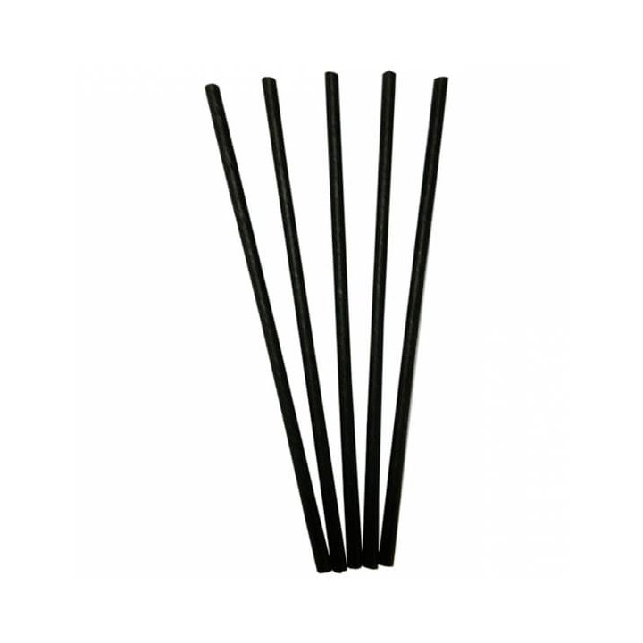 Paper Straw Straight Black Ø0,6cm 20cm (3.000 Units)