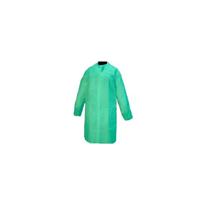 Disposable Lab Coat Visitor Guest TST PP Velcro Green XL (200 Units)