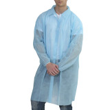 Disposable Lab Coat Visitor Guest TST PP Velcro Blue XL (10 Units) 