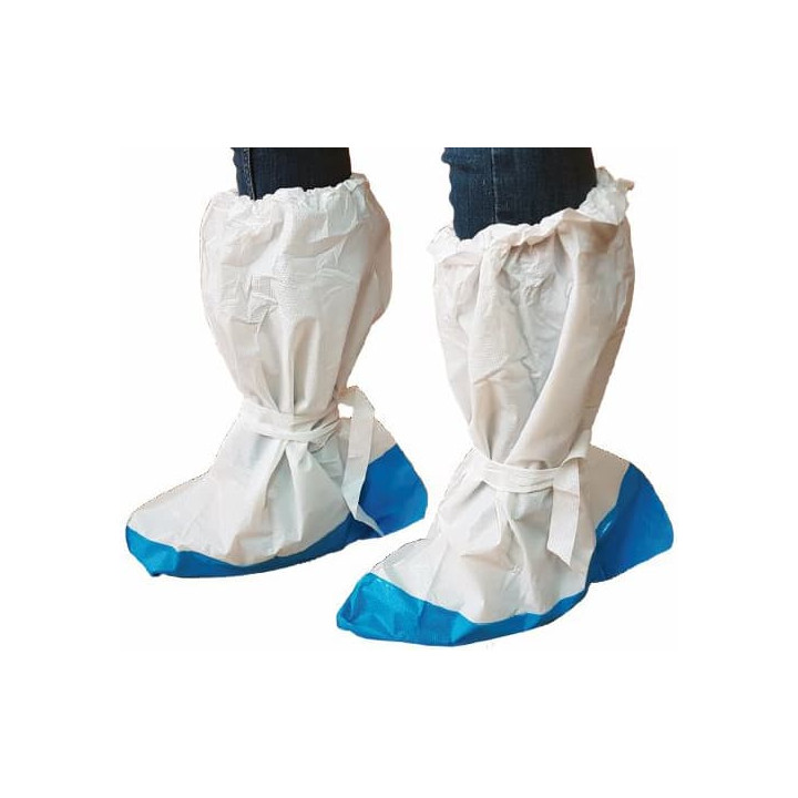 Disposable Plastic Boots Covers PE with Reinforce Sole (400Pairs)