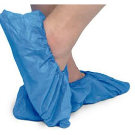 Disposable Plastic Shoe Covers with Reinforce Sole TST PP CPE Blue (500 Units)