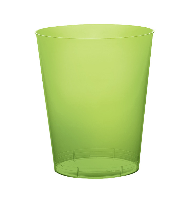 Plastic Cup PS "Moon" Lime Green Clear 350ml (20 Units) 