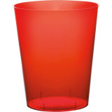 Plastic Cup PS "Moon" Red Clear 350ml (20 Units) 