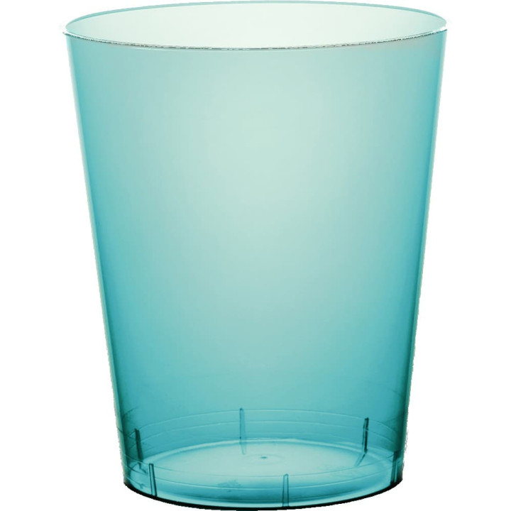 Plastic Cup PS "Moon" Turquoise Clear 350ml (400 Units)