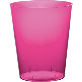 Plastic Cup PS "Moon" Fuchsia Clear 350ml (20 Units) 