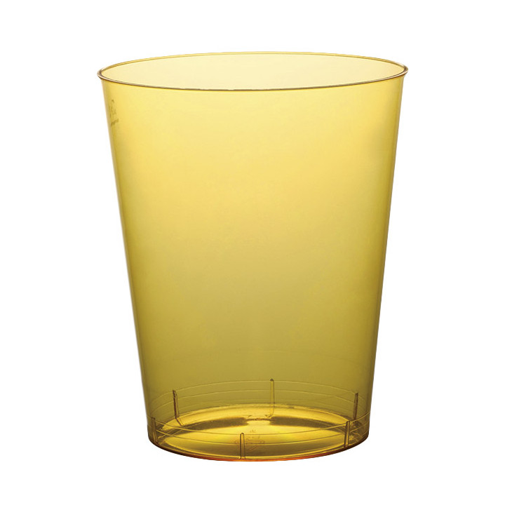 Plastic Cup PS "Moon" Yellow Clear 350ml (400 Units)