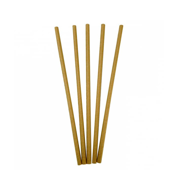 Paper Straw Straight Kraft Ø0,6cm 20cm (6000 Units)