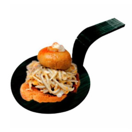 Bambo Mini Shovel Tray Black "Tapas" Ø5 cm (100 Units)  