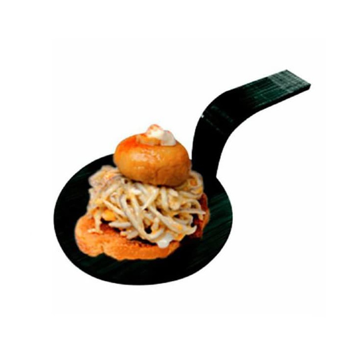 Bambo Mini Shovel Tray Black "Tapas" Ø5 cm (400 Units)