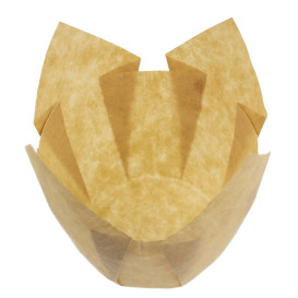 Cupcake Liner Tulip shape Nature Ø5x4,2/7,2cm (180 Units)  