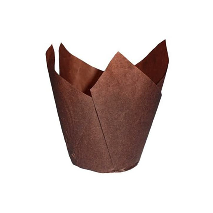 Cupcake Liner Tulip shape Brown Ø5x4,2/7,2cm (2160 Units)