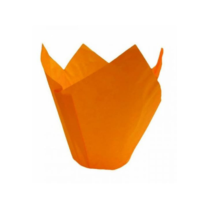 Cupcake Liner Tulip shape Orange Ø5x4,2/7,2cm (135 Units)  