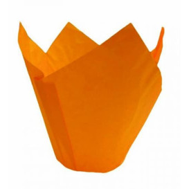 Cupcake Liner Tulip shape Orange Ø5x5/8cm (125 Units)  