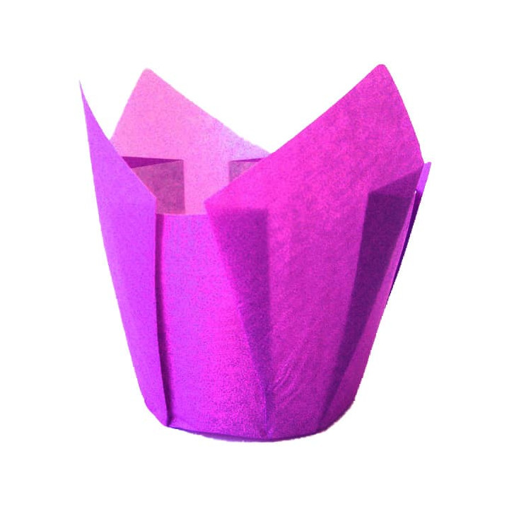 Cupcake Liner Tulip shape Violet Ø5x4,2/7,2cm (135 Units)  