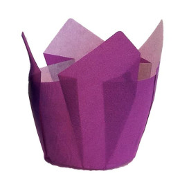 Cupcake Liner Tulip shape Violet Ø5x5/8cm (125 Units)  