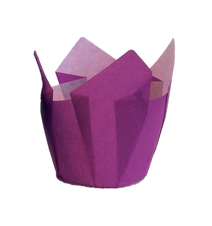 Cupcake Liner Tulip shape Violet Ø5x5/8cm (125 Units)  