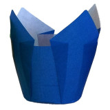 Cupcake Liner Tulip shape Blue Ø5x4,2/7,2cm (135 Units)  