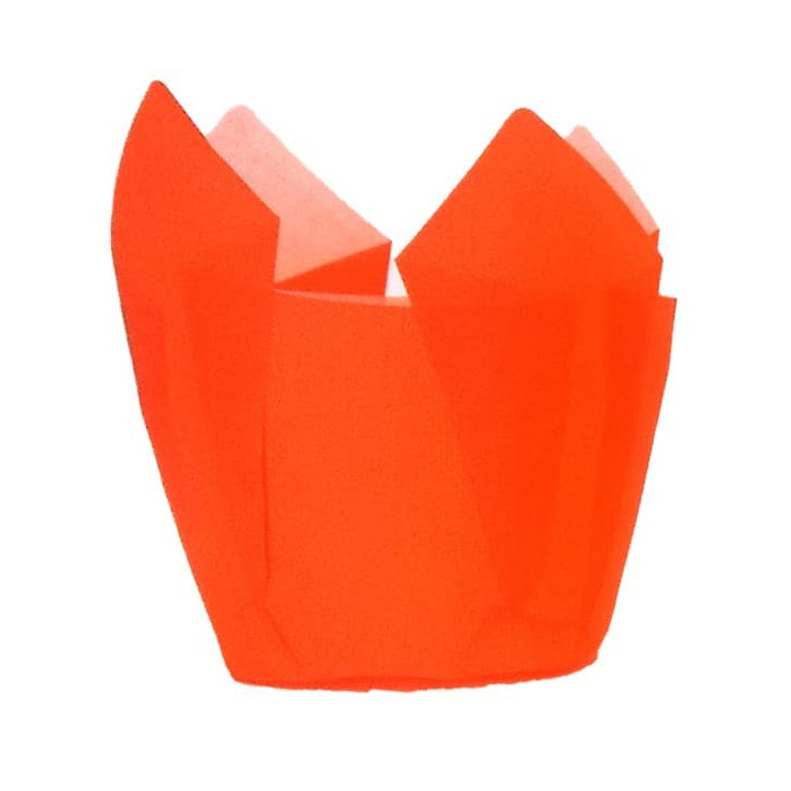 Cupcake Liner Tulip shape Orange Ø5x5/8cm (125 Units)  