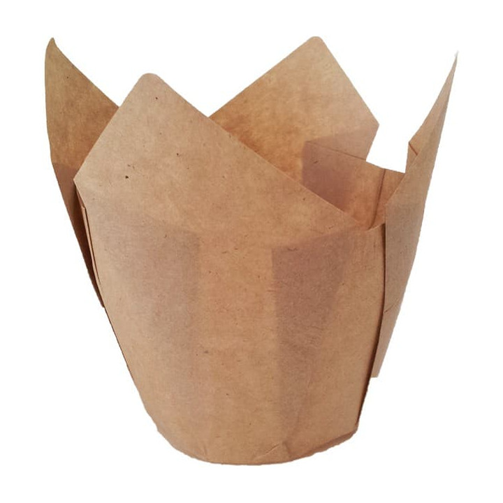 Cupcake Liner Tulip shape Nature Ø5x5/8cm (125 Units)  