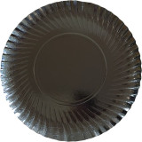 Paper Plate Round Shape Black 30cm (100 Units)  