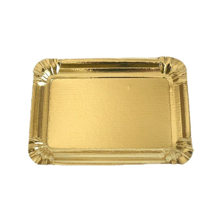 Paper Tray Rectangular shape Gold 12x19 cm (1500 Units)
