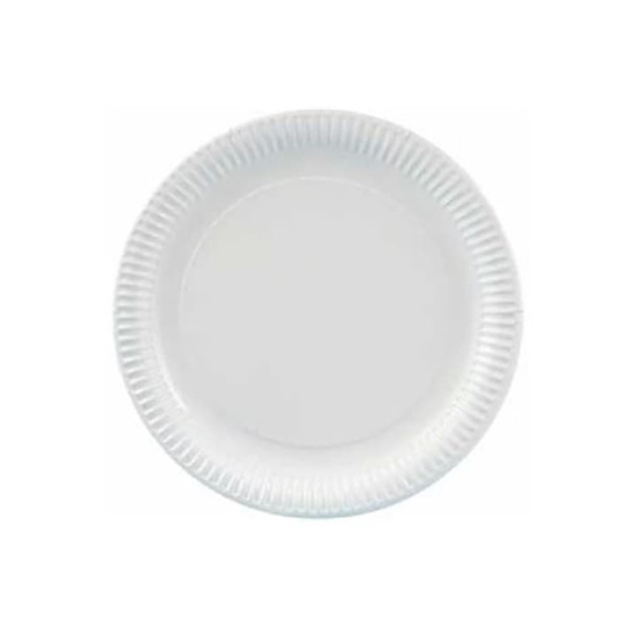 Paper Plate Round Shape White 35cm 900g/m2 (50 Units)
