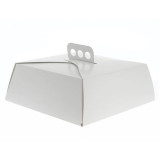 Paper Cake Box Square Shape White 32,5x32,5x10cm (50 Units) 