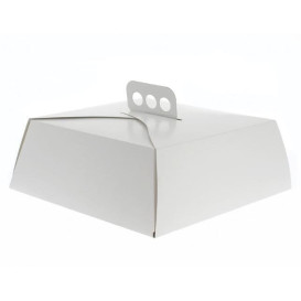 Paper Cake Box Square Shape White 30,5x30,5x10cm (100 Units)