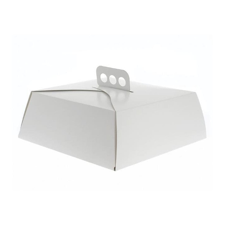 Paper Cake Box Square Shape White 30,5x30,5x10cm (100 Units)