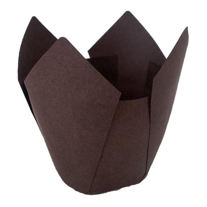 Cupcake Liner Tulip shape Brown Ø5x3,5/6cm (250 Units)