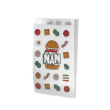 Paper Burger Bag Grease-Proof Design 14+5x23cm (125 Units)  