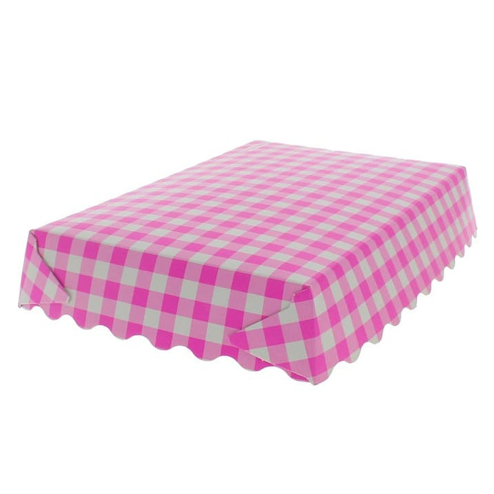 Paper Tray Waffle Closed Pink 18,2x12,2x3cm (500 Units)