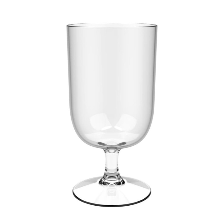 Plastic Stemmed Beer Glass TRITAN Reusable "Bio Based" 354ml (6 Units)