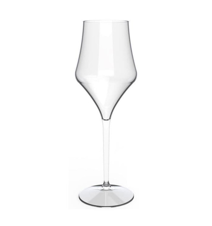 Reusable Plastic Glass Wine "Tritan" Clear 320ml (6 Units)
