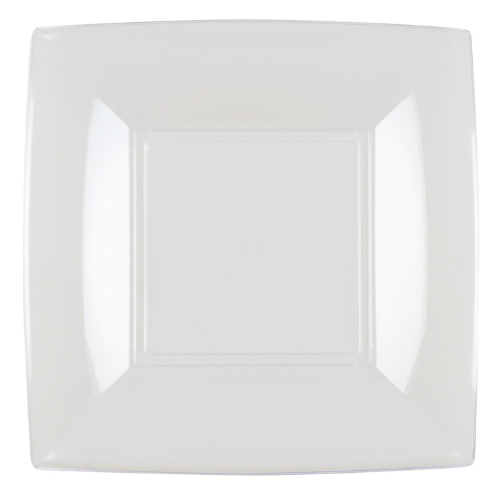 Reusable Plate Flat Clear "Bio Based" "Nice" PP 18 cm (25 Units) 