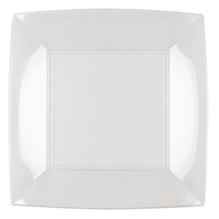 Reusable Plate Flat Clear "Bio Based" "Nice" PP 23 cm (300 Units)