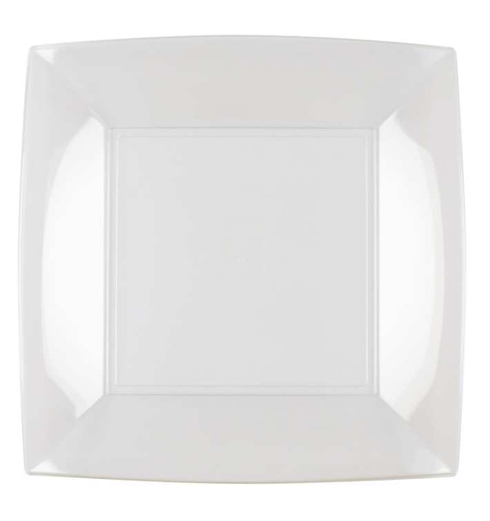 Reusable Plate Flat Clear "Bio Based" "Nice" PP 23 cm (25 Units) 
