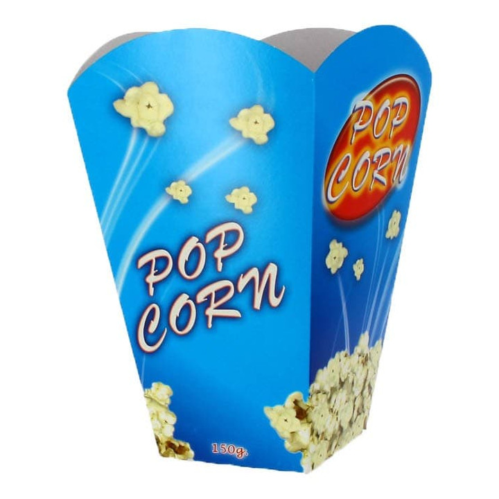 Paper Popcorn Box Large Size 150gr 8,7x13x20,3cm (250 Units)