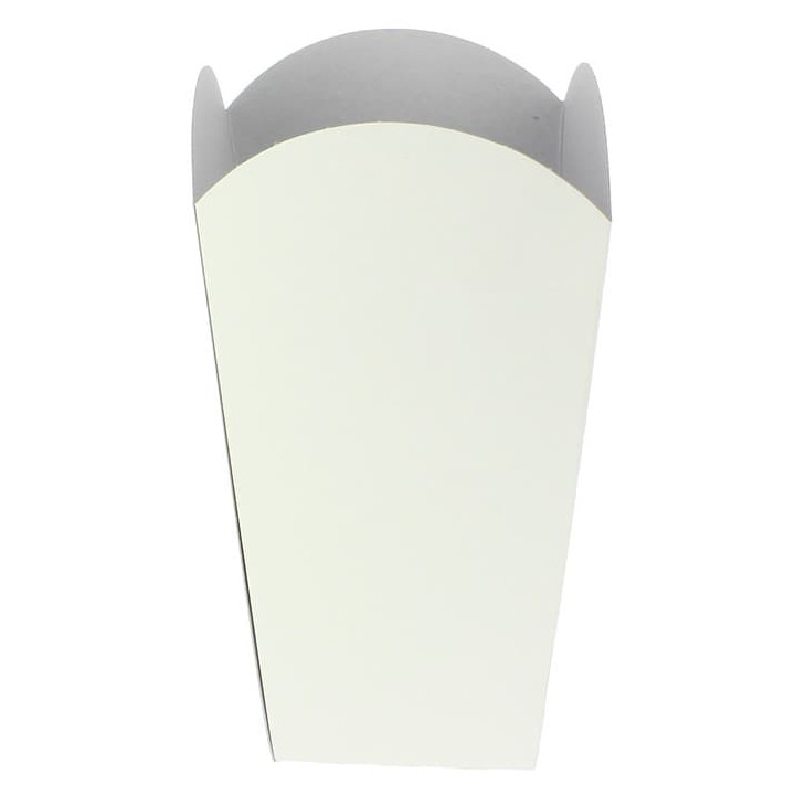 Paper Popcorn Box Medium Size White 90gr 7,8x10,5x18cm (25 Units) 