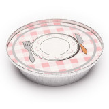 Paper Lid for Foil Pan Round Shape 800ml (200 Units)