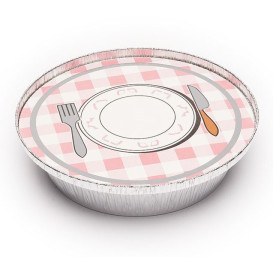 Paper Lid for Foil Pan Round Shape 800ml (200 Units)